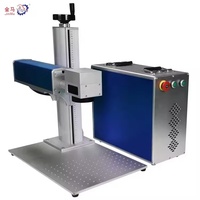 Mesin Penanda Laser Serat Portabel 50W Langsung dari Pabrik, Sistem Kontrol Ezcad 30W, Ai Dwg Dxf Bmp Dst Las Baru Berpendingin Udara