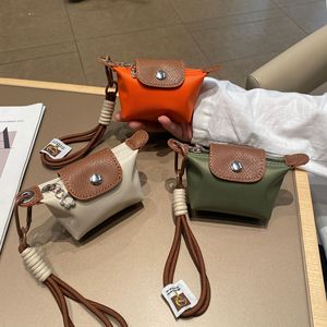 Mini Women's Color-Block Nylon Waterproof Lightweight Hanging Bag for Earphone Lipstick Coin Purse & Key