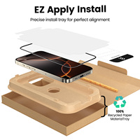 Kit d'installation de protection d'écran en verre trempé HD 9H respectueux de l'environnement pour 17 Pro Max, lot de 2 pour téléphone portable