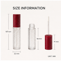 Gloss à lèvres bio longue tenue pour usage quotidien, effet repulpant, tube rayé avec logo personnalisé, gloss à lèvres personnalisé
