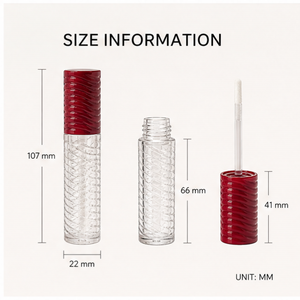 Gloss à lèvres bio longue tenue pour usage quotidien, effet repulpant, tube rayé avec logo personnalisé, gloss à lèvres personnalisé - Product Image 6
