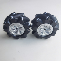 Roue Mecanum 60mm 80mm 97mm, roue omnidirectionnelle avec connecteur de moteur à accouplement métallique hexagonal de 6mm, pneu pour AGV, robot intelligent