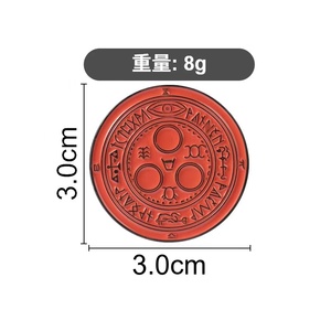 Broche en alliage de zinc avec symbole <span class=keywords><strong>du</strong></span> <span class=keywords><strong>soleil</strong></span> Halo en émail, thème jeu d'horreur gothique, organisation culte, ordre, badge de revers, bijou, cadeau - Product Image 5