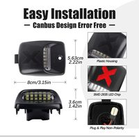 Feux arrière LED fumés style X pour plaque d'immatriculation, ensemble de 2 pièces pour Toyota Tacoma 2005-2015 et Tundra 81270-0C021