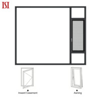 Ventanas Abatibles de Aluminio para Apartamentos, Aislamiento Térmico, Resistencia a la Presión del Viento, Aislamiento Acústico, Calificadas por Energy Star, OEM ODM