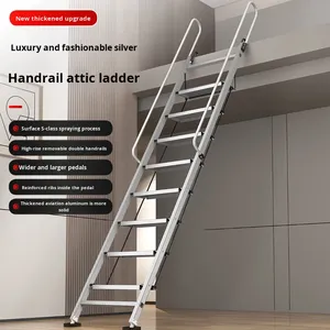 Hiện đại dày hợp kim nhôm hai tầng nền tảng cầu thang trong nhà ngoài trời di động gấp gác mái ban công trên mái nhà - Product Image 3