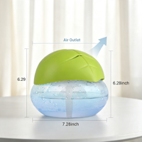 Purificateur d'air électrique 3 en 1 à base d'eau, humidificateur, diffuseur d'huiles essentielles, veilleuse LED, mode sommeil silencieux, rafraîchisseur d'air pour hôtel