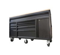 Grande établi de garage avec plateau en acier inoxydable, boîte à outils d'atelier, coffre à outils combiné en métal, pour réparation automobile et usine, faible MOQ, personnalisable