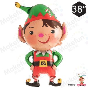 Noël Clown Méchant Aluminium <span class=keywords><strong>Film</strong></span> Ballons Emballés Individuellement pour Dessert Table Fond Mur Disposition Fêtes D'anniversaire - Product Image 2
