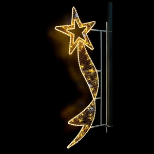 Lumière décorative à montage sur poteau, Noël, extérieur, IP65, métal, lampe de rue LED, décoration, place commerciale, éclairage paysager, éclairage de fête - Product Image 1