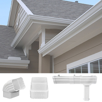 Système de gouttière en PVC moderne et léger canal d'eau coudé en plastique pour le drainage de toit de villa résidentielle pour les hôtels