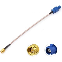 15 cm Bleu Coaxial Pigtail Antenne Adaptateur Câble SMA Mâle Fakra C Mâle pour Véhicule Voiture GPS Camion SUV Voiture 6 Câbles de Communication