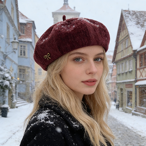 Béret en jean pour femme, style coréen automne/hiver, polyvalent, rétro japonais, inspiré du style britannique, <span class=keywords><strong>chapeau</strong></span> d'artiste (favori des influenceuses) - Product Image 5