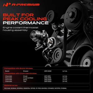 พรีเมี่ยมเทอร์โมสตัทน้ำหล่อเย็นเต้าเสียบน้ำ1.4L อะไหล่เครื่องยนต์ THA02846P0-C N022310004 - Product Image 2