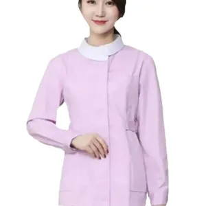 Uniforme <span class=keywords><strong>d</strong></span>'infirmière à col volanté, ensemble deux pièces à manches longues, <span class=keywords><strong>tenue</strong></span> <span class=keywords><strong>d</strong></span>'été, blouse <span class=keywords><strong>d</strong></span>'infirmière, vêtements de travail en pharmacie, ensemble à manches courtes - Product Image 4