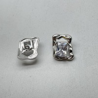 JFZB021 Bouton de luxe simple en laiton de haute qualité en cristal de zircon pour les bijoux de vêtement