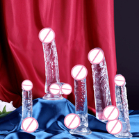5 Tailles Godemichés en Gelée, Jouets Sexuels Souples et Économiques pour Masturbation Vaginale, Clitoridienne et Anale Féminine, avec Ventouse