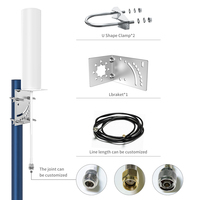 Antena WiFi Externa LTE para Exteriores, Antena 4G de 18 Elementos, 698-2700MHz, Conector 4G, Cable, Material, Peso, Entrada, Origen