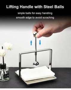 201 thép không gỉ gương đánh bóng cổ điển thương mại Khăn ăn Dispenser bữa ăn tối bên Bộ đồ ăn văn phòng phá vỡ khu vực mô hộp - Product Image 6