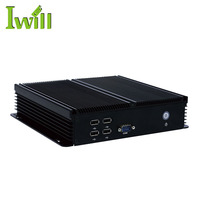 Venta caliente I5 4300U Fanless Embedded Mini Pc DDR3L 6USB 6COM 2Intel LAN US EU UK Durable Industrial Pc para entornos hostiles