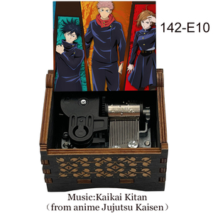 กล่องดนตรีไม้18โน๊ต Jujutsu Kaisen แบบพรีเมี่ยมสีดำ (จูน: Kaikai Kitan) - Product Image 3