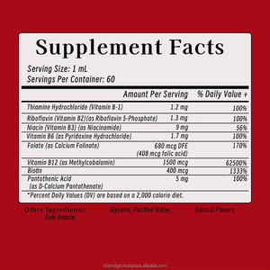 Ventes directes d'usine Vitamine B Complexe Gouttes Liquides Suppléments pour Adultes Vitamine Gouttes Liquides à Base de Plantes Suppléments - Product Image 6