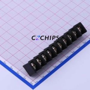 DBT30C-8.25-10P-BK-P Barrier Terminal Block Through hole Component (THT),P=8.25mm Connector Two Sides 8.25mm 1x10P Straight Pin - Product Image 1