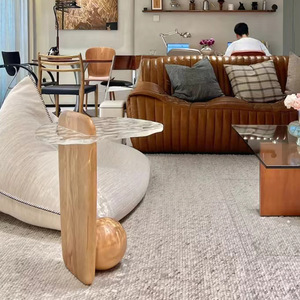 Lampe de sol en verre à effet d'ondulation avec table et table basse pour salon et chambre, lampe de rangement de style nordique américain, <span class=keywords><strong>Ambia</strong></span> - Product Image 3