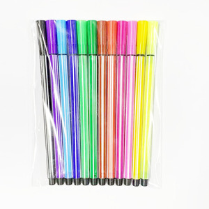 ชุดปากกาพู่กันสีน้ำ 12 สี ปากกาหัวสักหลาดพลาสติก PET สำหรับวาดภาพและระบายสี - Product Image 3