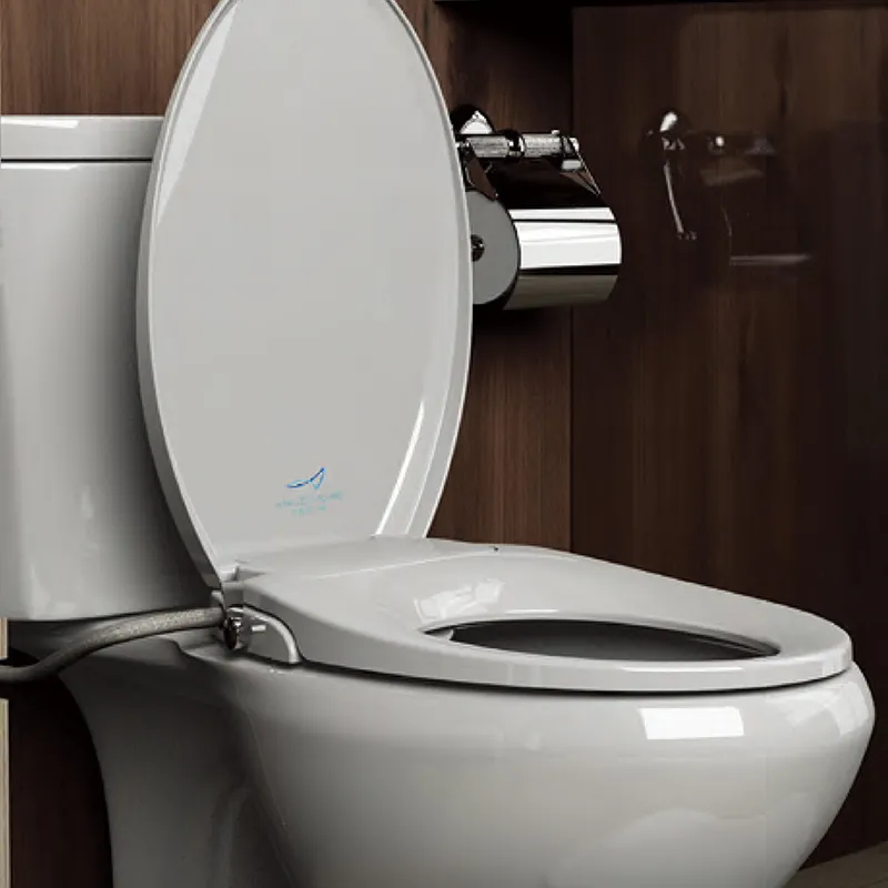 Kursi Toilet Universal Amerika nozel ganda kursi Toilet dengan pembersih diri plastik antilistrik Bidet Toilet duduk Cove
