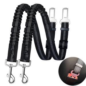 Anti-Choc Multifonctionnel Nylon Réfléchissant Réglable Bungee Laisse Élastique <span class=keywords><strong>Chien</strong></span> <span class=keywords><strong>Voiture</strong></span> Véhicule Ceinture de Sécurité Clip Noir avec Ceinture de Sécurité - Product Image 6