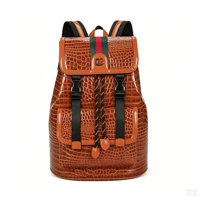 Sac à dos classique en PVC Latoop, sac à dos peint à la main pour hommes et femmes, couture au fil ciré, production personnalisée, vente en gros