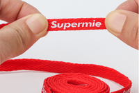 Échantillon gratuit Texte personnalisé Imprimé Lacets Mode Polyester 120cm 140cm 160cm Sneaker Lacets