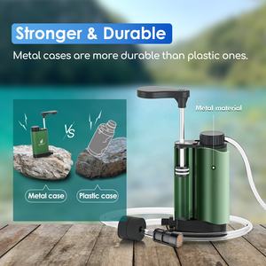 Bomba de filtro de agua con carcasa de Metal de 3 etapas de 0,01 micras con membrana UF de fibra hueca para viajes de emergencia Camping supervivencia al aire libre - Product Image 4