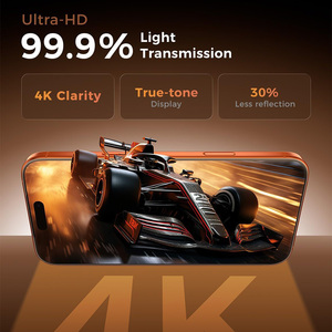 Комплект из 2 штук: Защитное стекло HD Clear 9H для iPhone 15/16 Pro Max, безворсовая установка, высокая четкость - Product Image 4