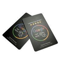 Cartes NFC en PVC plastique étanches personnalisées avec impression de code QR programmable, pour hôtels, réseaux sociaux, avis Google et cartes de membre