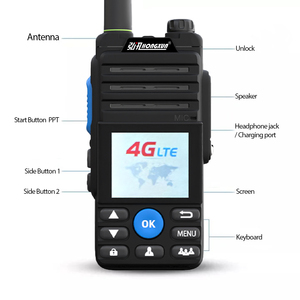 Hongxun Zello Chạy T56 Walkie Talkie 4G 3G GSM Mạng GPS Analog Cầm Tay Thu Phát Set Cho Xe Xe Máy 50Km Phạm Vi 4Glte - Product Image 2