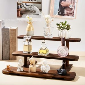 Wooden Multi Layer <b>Spice</b> <b>Rack</b> With Glass <b>Jars</b> <b>For</b> Kitchen Storage Durable Standing Type Rectangle Shape - Product Image 3