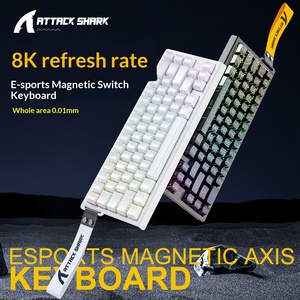 Clavier mécanique filaire magnétique Attack Shark, best-seller, avec touches imprimées latéralement, RGB, RT réglable, clavier de jeu pour les déplacements - Product Image 2