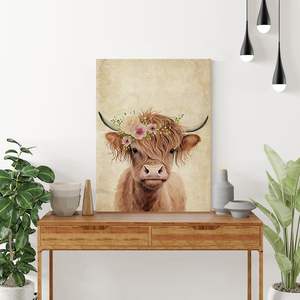 Personalizado impresionista abstracto ciervo retrato Floral pintura lindo bosque Animal guardería pared decoración pared artes decoración del hogar - Product Image 4