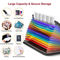 Carpeta de documentos incombustible A4 de alta calidad de Venta caliente con cremallera de expansión para uso en oficina y Escuela Productos de archivo más vendidos