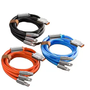 Ziny合金快速充电数据微型USB C型线3合一USB电缆，适用于苹果三星华为