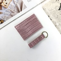 Dompet Kartu Kredit Mini Tipis Anti-RFID Kulit Buaya Asli Looen Custom Desain Solid Nasional Tanpa Penutup