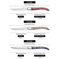 Ensemble de couteaux à steak style Laguiole, 6 pièces, couteaux à steak OEM, boîte cadeau personnalisée, couverts pour restaurant, salle à manger