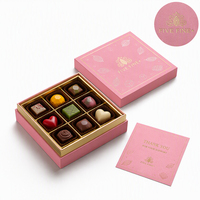Boîtes d'emballage en carton rigide rose mat faites à la main pour chocolats et bonbons - Personnalisables pour truffes, bonbons, barres chocolatées, boîtes en papier