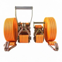 Ensemble de sangles à cliquet de 5T, 2 pouces, double crochet en J, pour une fixation fiable des charges sur les camions et les remorques
