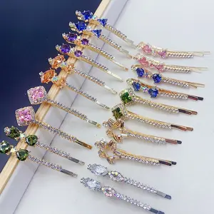 PUSHI mix wholesale hairpin legs various style korean fashion zircon hair clips for girls High quality hairpin table legs lot