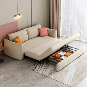 Sofá Cama de 3 Plazas con Estructura Metálica Plegable, Tapizado en Tela, Moderno y de Lujo para Sala de Estar - Product Image 4