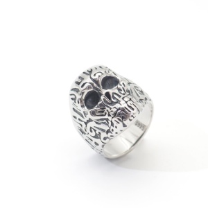 Fantastique bague homme crâne style hip hop en argent 925 - Product Image 1