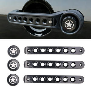 五芒星型ドアカバーとドアハンドル装飾パーツは、2007-2018年式ジープ・ラングラーJL 2ドアモデルの外部ハンドル用です。 - Product Image 1
